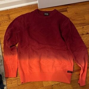 Scotch & Soda Red and Orange Crewneck Sweater